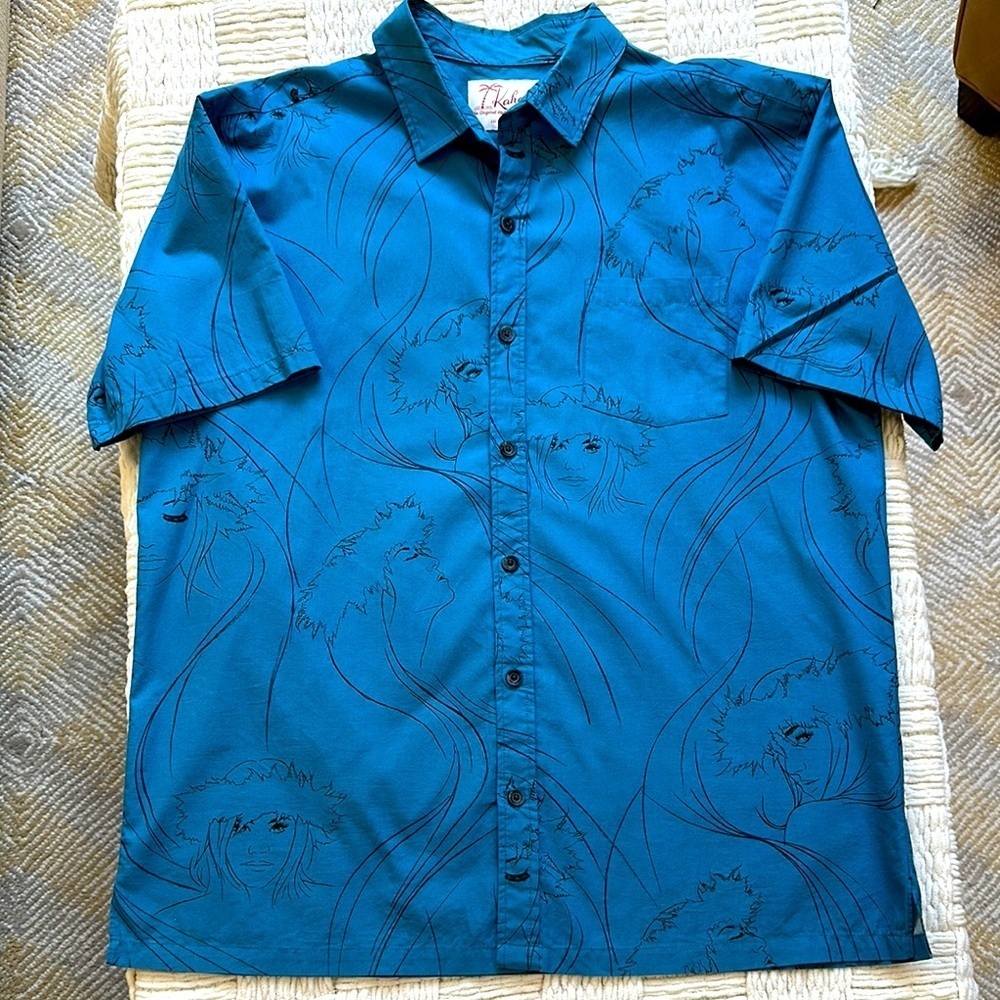 Hawaiian Island Kahala button up casual Goddess II Print Shirt by Kamea Hadar